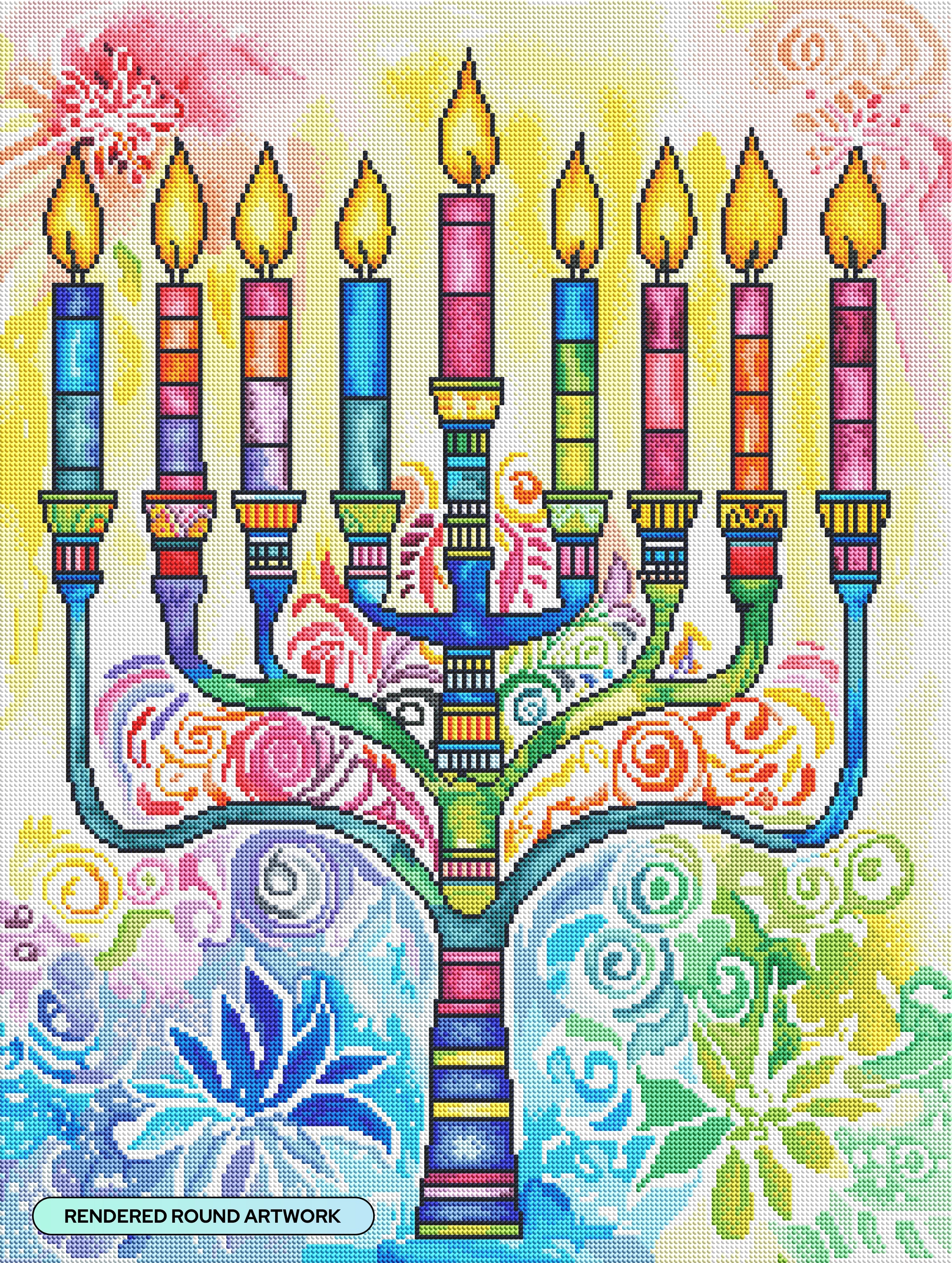 Golden Menorah – Diamond Art Club