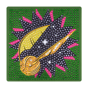 Diamond Painting Golden Snitch Flight - Easy Gem™ Sparkle Boards 6" x 6" (15cm x 15cm) / Round with 6 Colors including 6 Iridescent Diamonds / 902