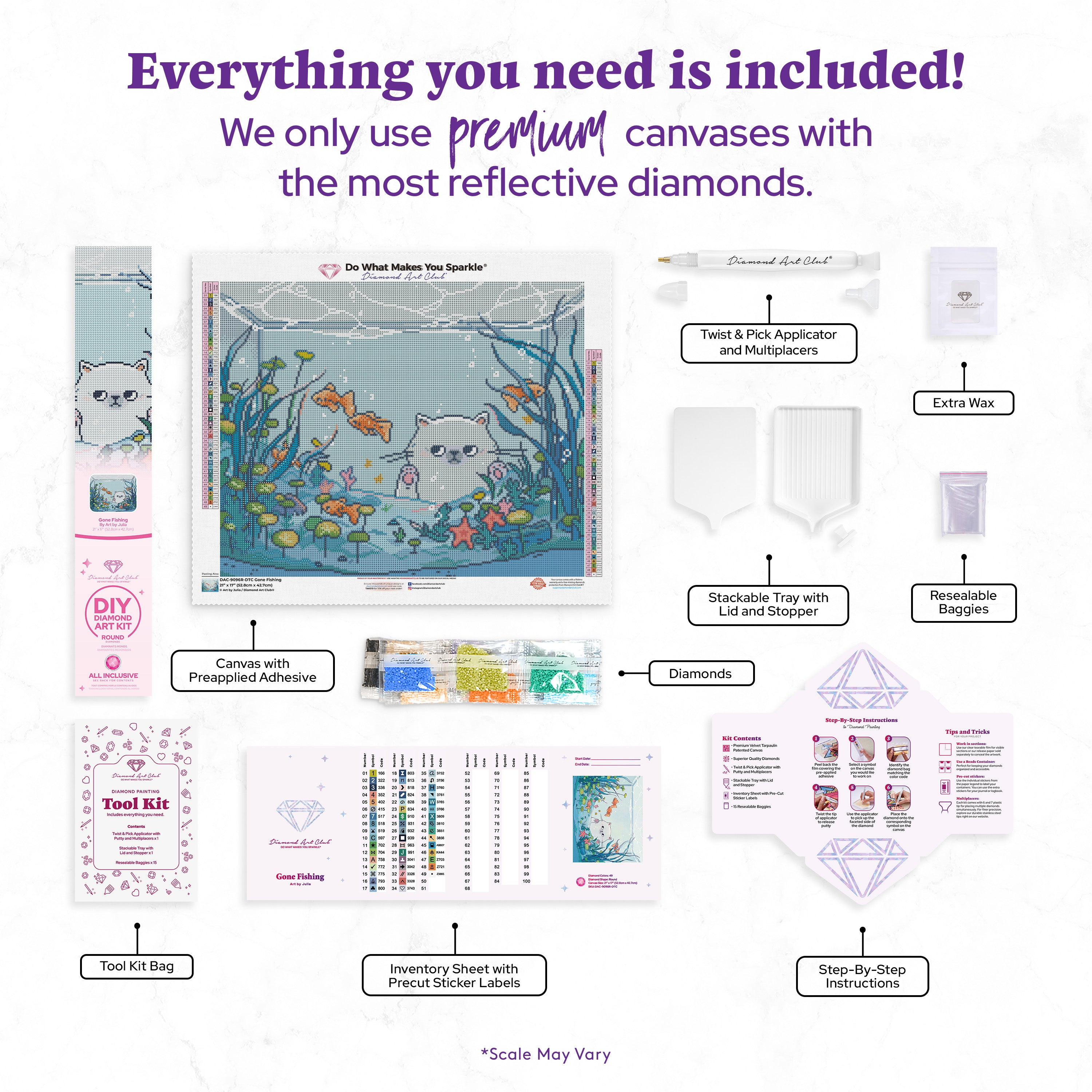 釣りに出かけた ダイヤモンドアートキット – Diamond Art Club