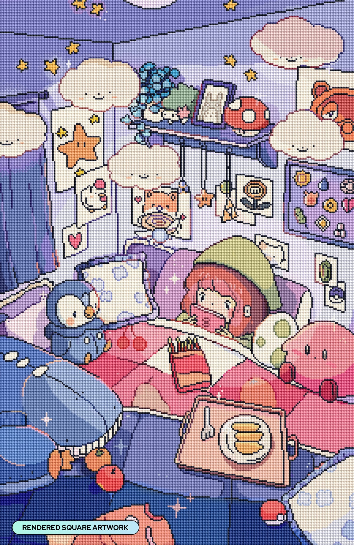 Diamond Painting Good Game 22" x 34" (55.8cm x 85.9cm) / Square With 81 Colors Including 5 Fairy Dust Diamonds / 77,280