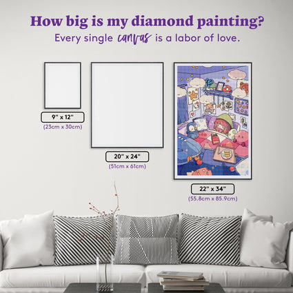 Diamond Painting Good Game 22" x 34" (55.8cm x 85.9cm) / Square With 81 Colors Including 5 Fairy Dust Diamonds / 77,280