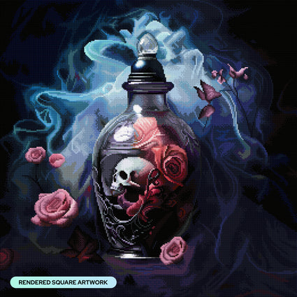 Diamond Painting Goth Amore 25.6" x 25.6" (65cm x 65cm) / Square with 50 Colors including 1 AB and 4 Fairy Dust Diamonds / 68,121