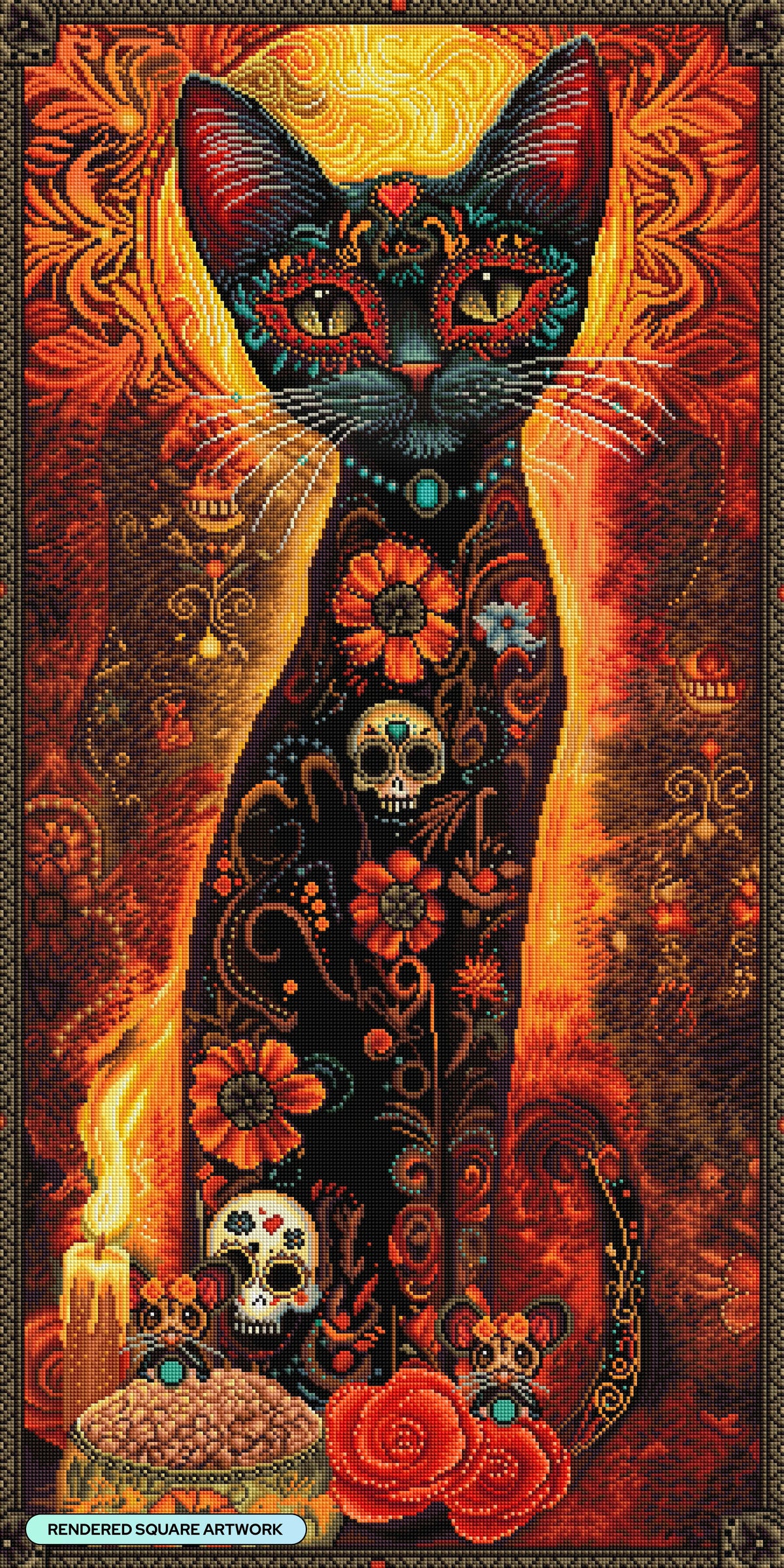 Diamond Painting Gratitude 22" x 44" (55.8cm x 111.5cm) / Square with 46 Colors including 2 ABs and 2 Fairy Dust Diamonds / 100,352