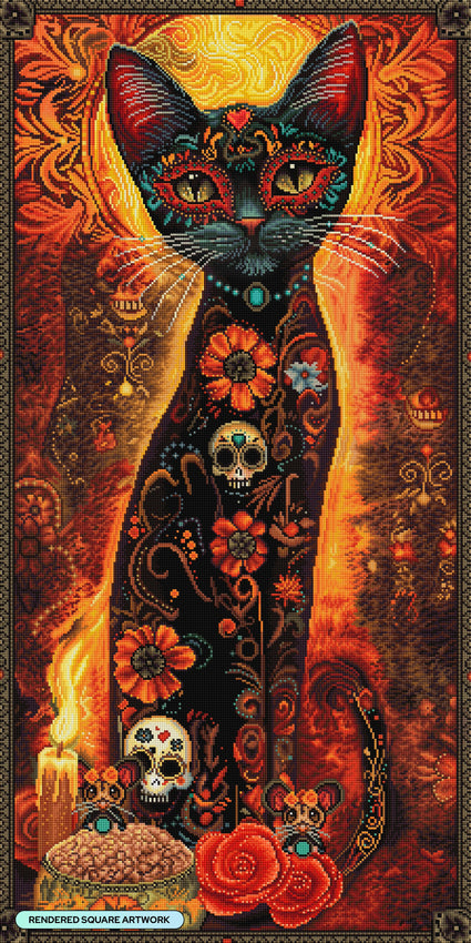 Diamond Painting Gratitude 22" x 44" (55.8cm x 111.5cm) / Square with 46 Colors including 2 ABs and 2 Fairy Dust Diamonds / 100,352