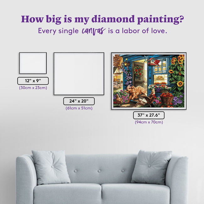 Diamond Painting Great Escape 37" x 27.6" (94cm x 70cm) / Square with 66 Colors including 4 ABs and 1 Fairy Dust Diamond / 105,937