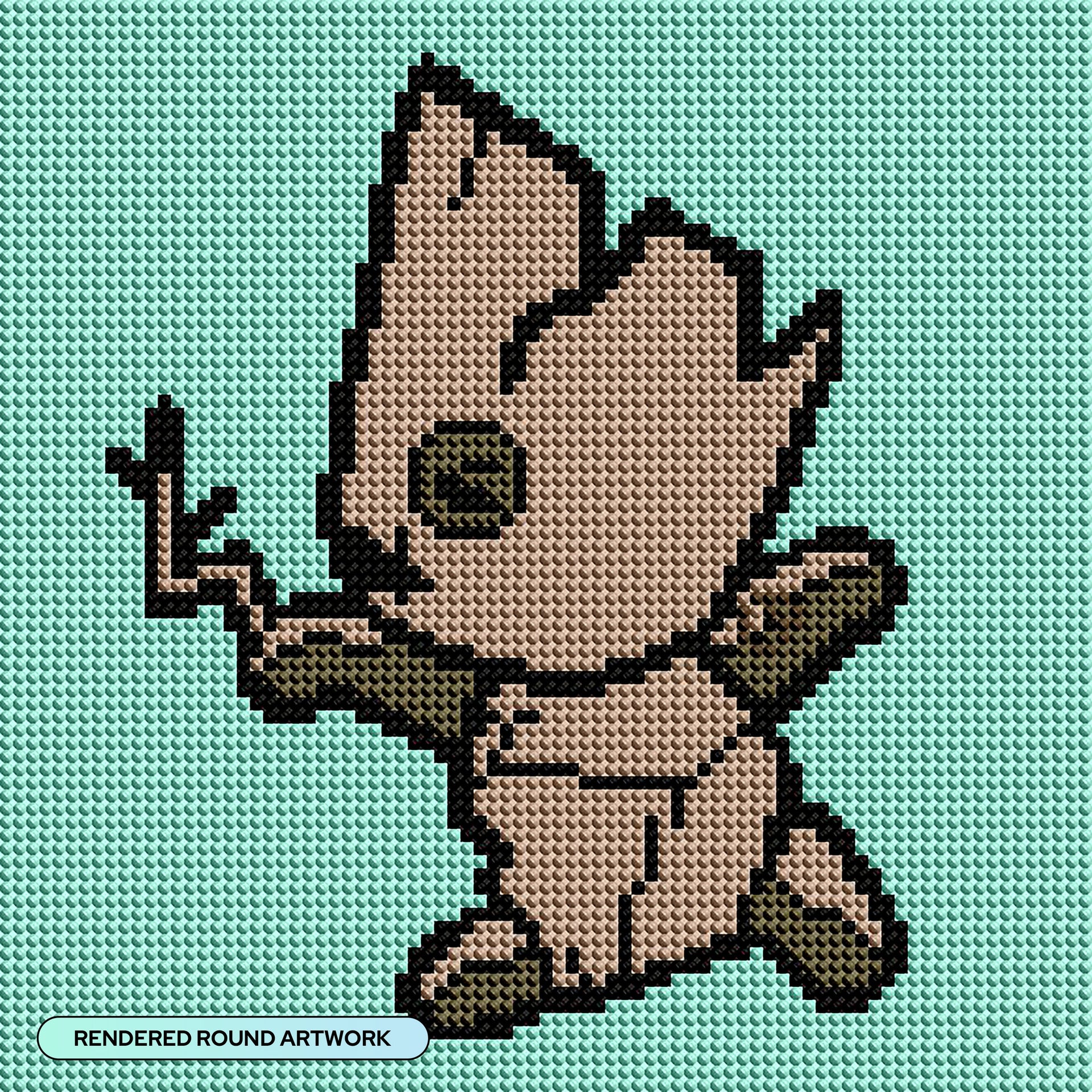 Diamond Painting Groot 9" x 9" (22.8cm x 22.8cm) / Round with 5 Colors including 1 Fairy Dust Diamond / 6,889