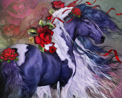 Diamond Painting Gypsy Rose 31.9" x 25.6" (80.9cm x 65cm) / Square with 83 Colors including 3 ABs and 3 Fairy Dust Diamonds / 84,825