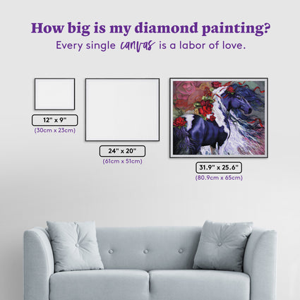 Diamond Painting Gypsy Rose 31.9" x 25.6" (80.9cm x 65cm) / Square with 83 Colors including 3 ABs and 3 Fairy Dust Diamonds / 84,825