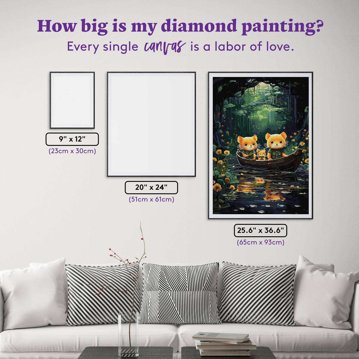 Diamond Painting Hamster Explorers 25.6" x 36.6" (65cm x 93cm) / Square with 54 Colors including 2 ABs and 2 Fairy Dust Diamonds / 97,353
