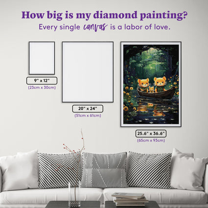 Diamond Painting Hamster Explorers 25.6" x 36.6" (65cm x 93cm) / Square with 54 Colors including 2 ABs and 2 Fairy Dust Diamonds / 97,353