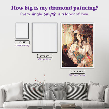 Diamond Painting Handsome Wizard 27.6" x 38.2" (69.9cm x 96.8cm) / Square with 88 Colors including 1 AB and 4 Fairy Dust Diamonds / 109,309