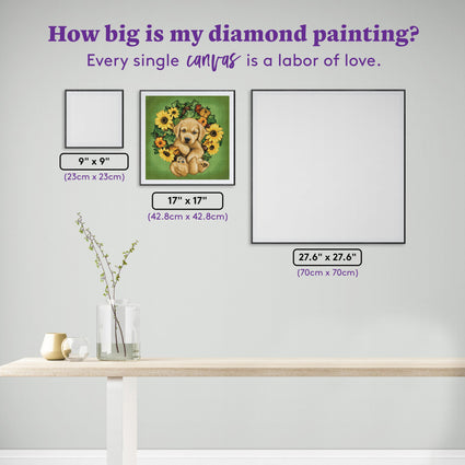 Diamond Painting Hanging by Your Halo 17" x 17" (42.8cm x 42.8cm) / Square with 38 Colors including 4 ABs and 1 Fairy Dust Diamonds / 29,584
