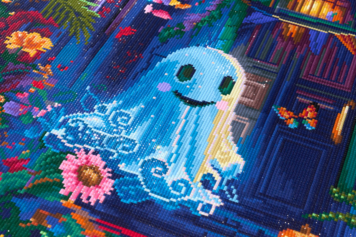 Diamond Painting Happy Fright Night 33.1" x 25.6" (83.9cm x 65cm) / Square with 63 Colors including 4 ABs and 2 Fairy Dust Diamonds / 87,957