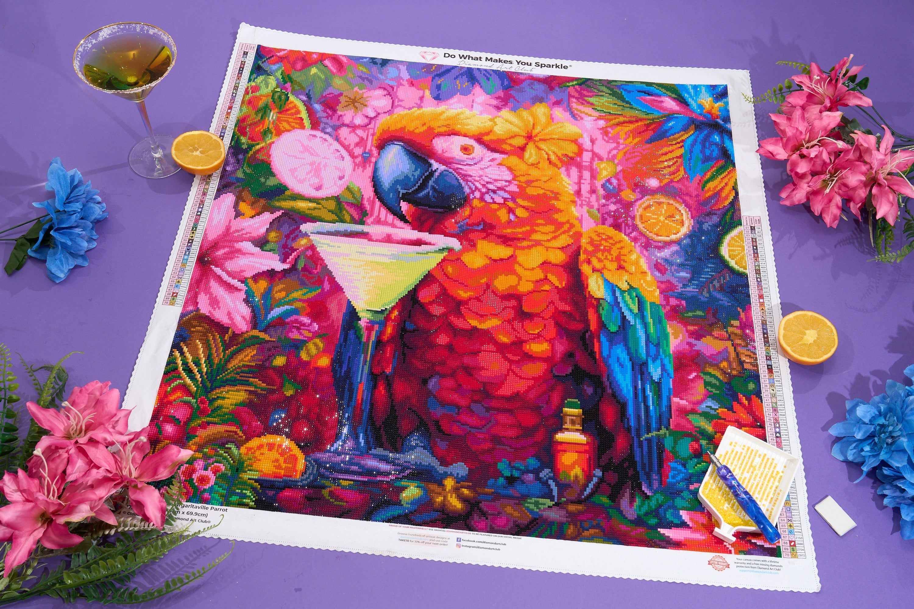 Happy Hour Parrot – Diamond Art Club
