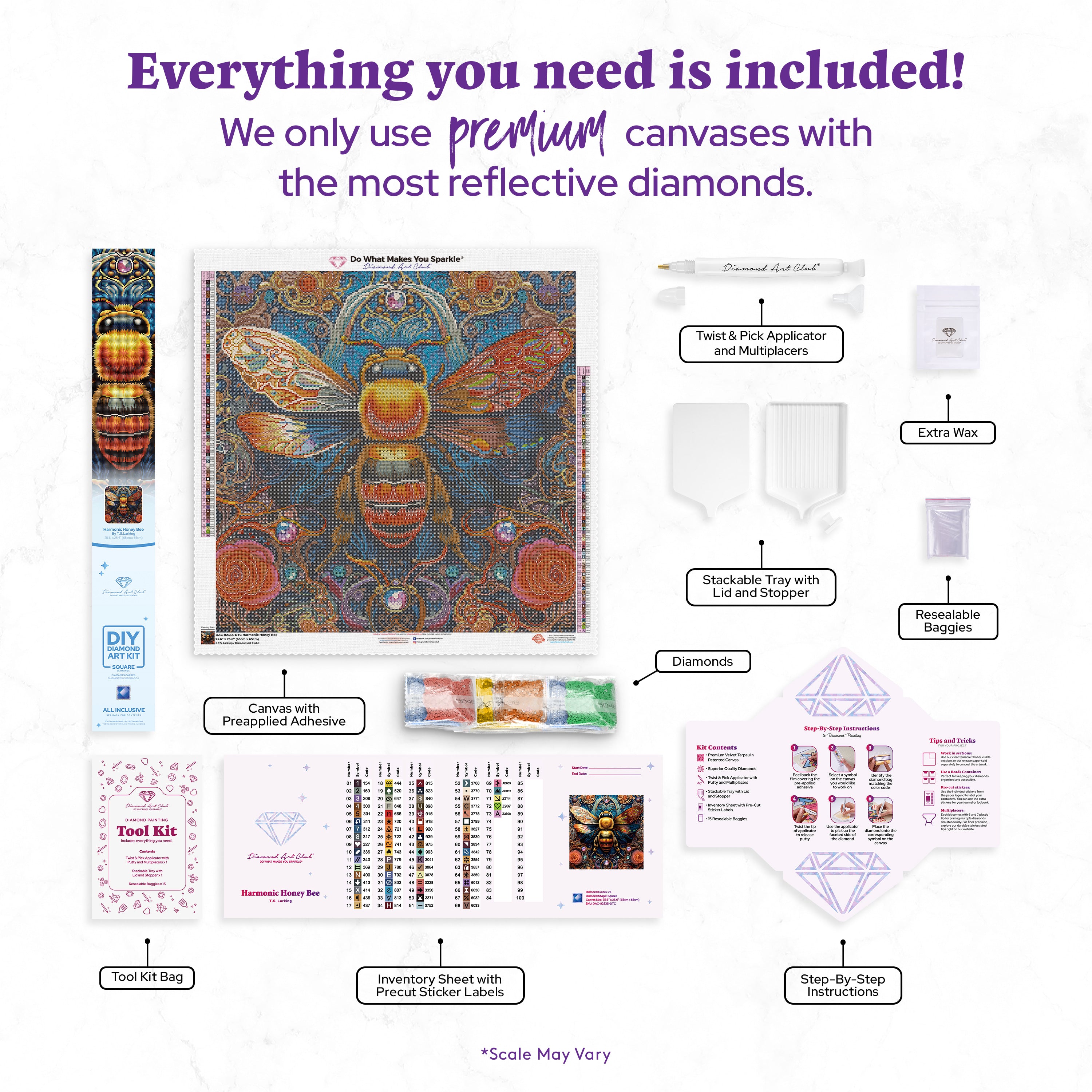 その他 DiamondArtClub Harmonic Honey Bee Harmonic Honey Bee Diamond Painting Kit – Diamond Art Club