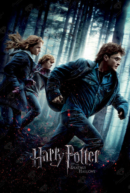 Diamond Painting Harry Potter and the Deathly Hallows 26.4" x 39" (67cm x 99cm) / Square With 54 Colors Including 3 ABs and 2 Fairy Dust Diamonds / 106,793