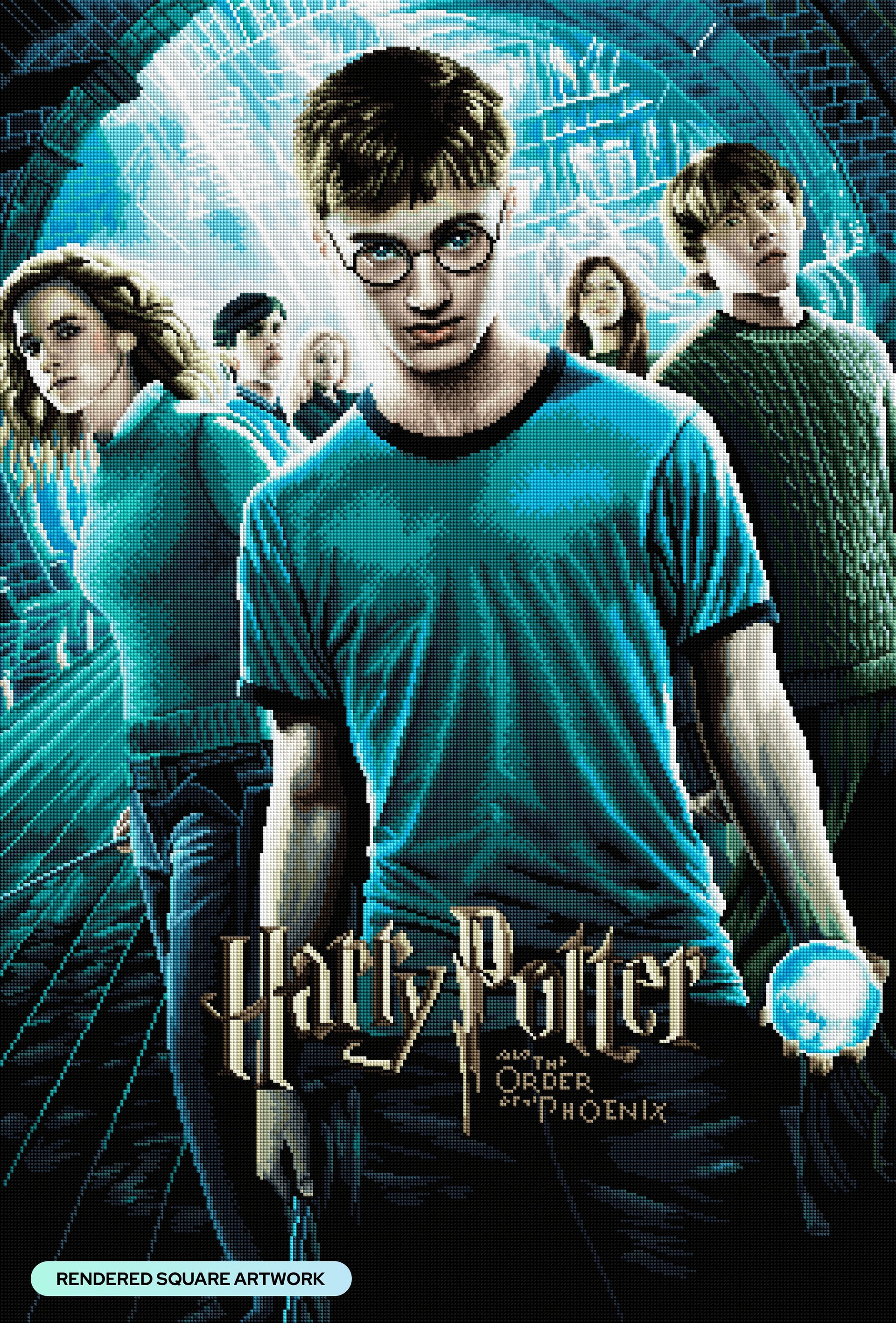Diamond Painting Harry Potter and the Order of the Phoenix 26.4" x 39" (67cm x 99cm) / Square With 57 Colors Including 2 ABs and 2 Fairy Dust Diamonds / 106,793