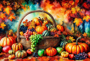 Diamond Painting Harvest Bounty 38.2" x 25.6" (96.8cm x 65cm) / Square with 64 Colors including 2 ABs and 4 Fairy Dust Diamonds / 101,529