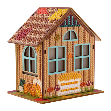 Diamond Painting Harvest Haven - Gem House 5.5" x 4.1" x 3.1" (14 x 10.5 x 8cm) / Round with 38 Colors / 415