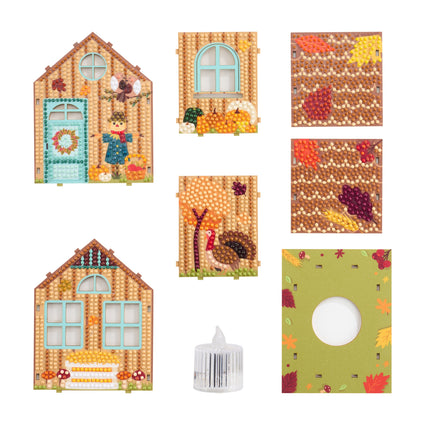 Diamond Painting Harvest Haven - Gem House 5.5" x 4.1" x 3.1" (14 x 10.5 x 8cm) / Round with 38 Colors / 415