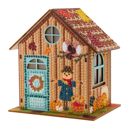 Diamond Painting Harvest Haven - Gem House 5.5" x 4.1" x 3.1" (14 x 10.5 x 8cm) / Round with 38 Colors / 415
