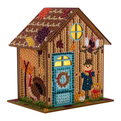 Diamond Painting Harvest Haven - Gem House 5.5" x 4.1" x 3.1" (14 x 10.5 x 8cm) / Round with 38 Colors / 415