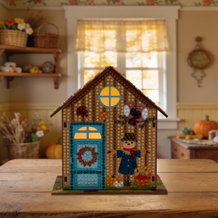 Diamond Painting Harvest Haven - Gem House 5.5" x 4.1" x 3.1" (14 x 10.5 x 8cm) / Round with 38 Colors / 415