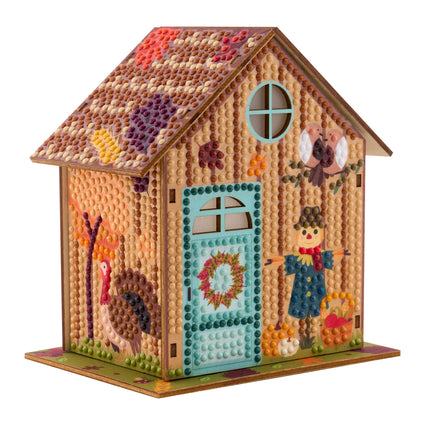 Diamond Painting Harvest Haven - Gem House 5.5" x 4.1" x 3.1" (14 x 10.5 x 8cm) / Round with 38 Colors / 415