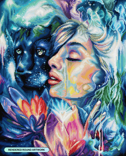 Diamond Painting Healer of the Earth 22" x 27" (55.6cm x 68.8cm) / Round with 63 Colors including 2 ABs and 2 Fairy Dust Diamonds / 50,500