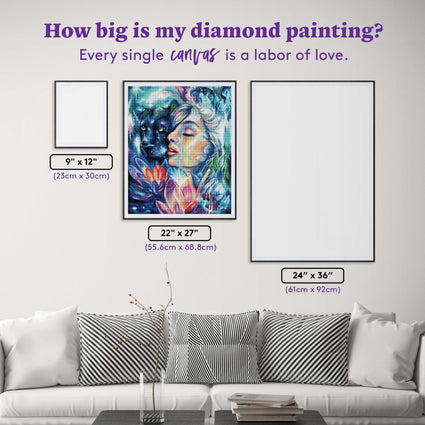 Diamond Painting Healer of the Earth 22" x 27" (55.6cm x 68.8cm) / Round with 63 Colors including 2 ABs and 2 Fairy Dust Diamonds / 50,500