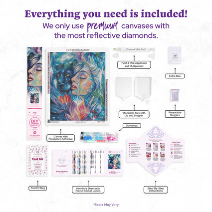 Diamond Painting Healer of the Earth 22" x 27" (55.6cm x 68.8cm) / Round with 63 Colors including 2 ABs and 2 Fairy Dust Diamonds / 50,500