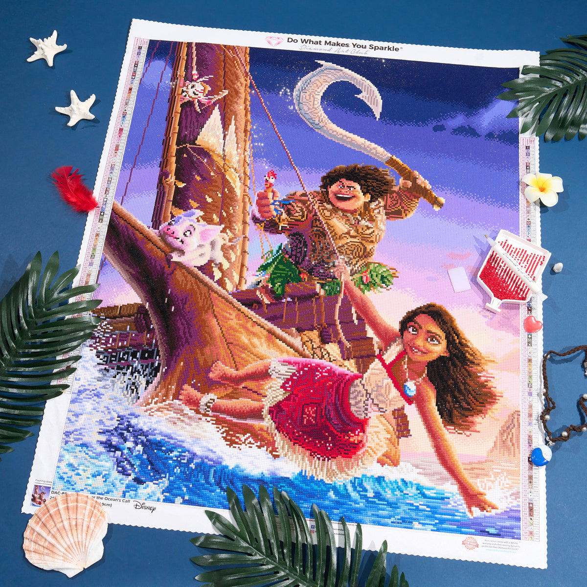 Diamond Painting Hear the Ocean's Call 25.6" x 30.7" (65cm x 77.9cm) / Square with 99 Colors including 3 ABs and 2 Fairy Dust Diamonds / 81,693