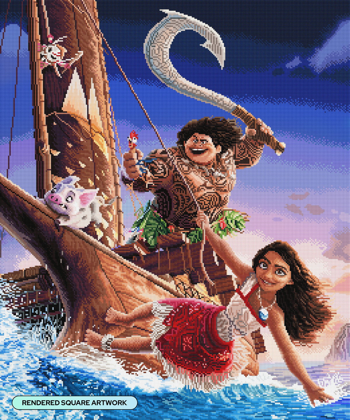 Diamond Painting Hear the Ocean's Call 25.6" x 30.7" (65cm x 77.9cm) / Square with 99 Colors including 3 ABs and 2 Fairy Dust Diamonds / 81,693