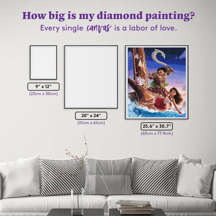 Diamond Painting Hear the Ocean's Call 25.6" x 30.7" (65cm x 77.9cm) / Square with 99 Colors including 3 ABs and 2 Fairy Dust Diamonds / 81,693