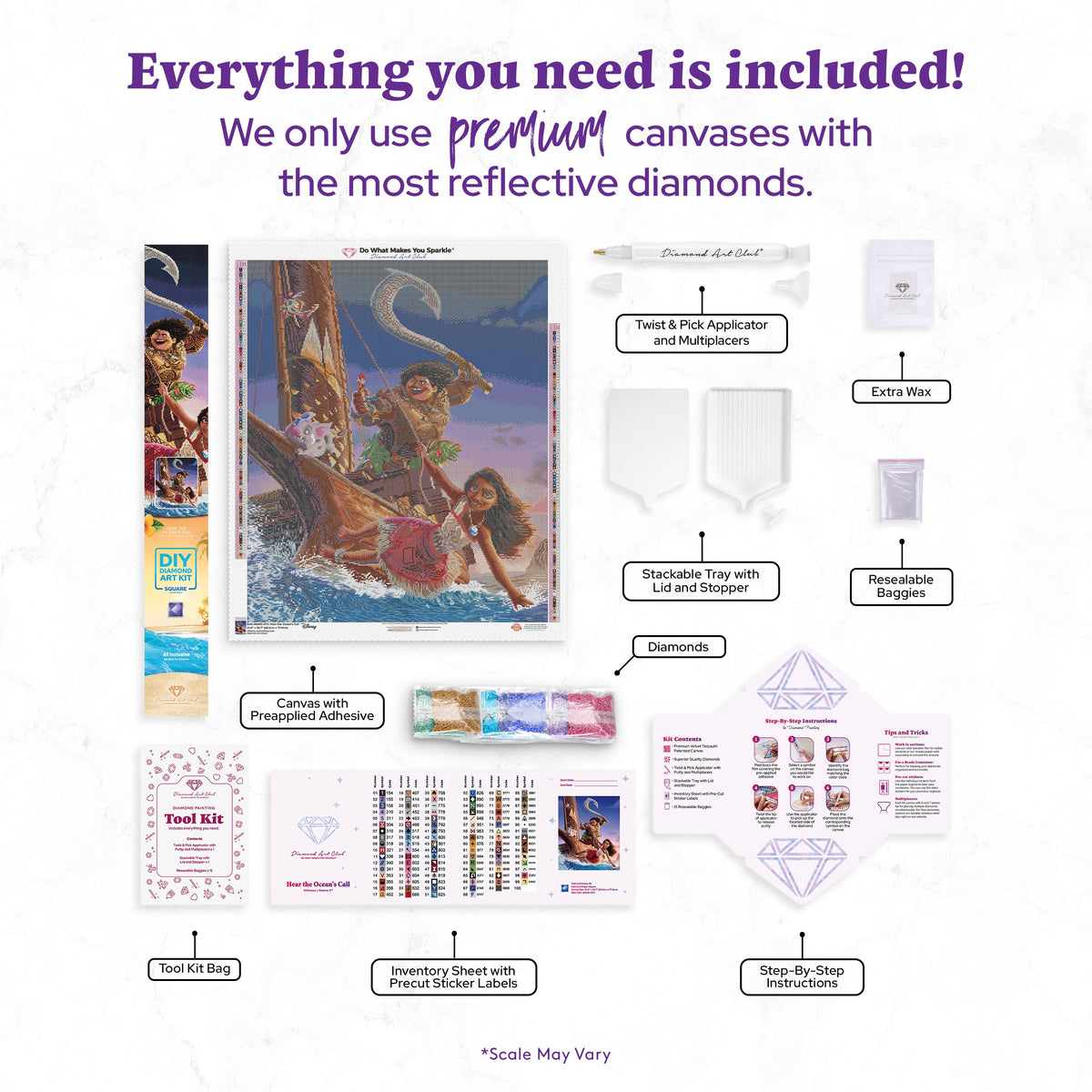 Diamond Painting Hear the Ocean's Call 25.6" x 30.7" (65cm x 77.9cm) / Square with 99 Colors including 3 ABs and 2 Fairy Dust Diamonds / 81,693