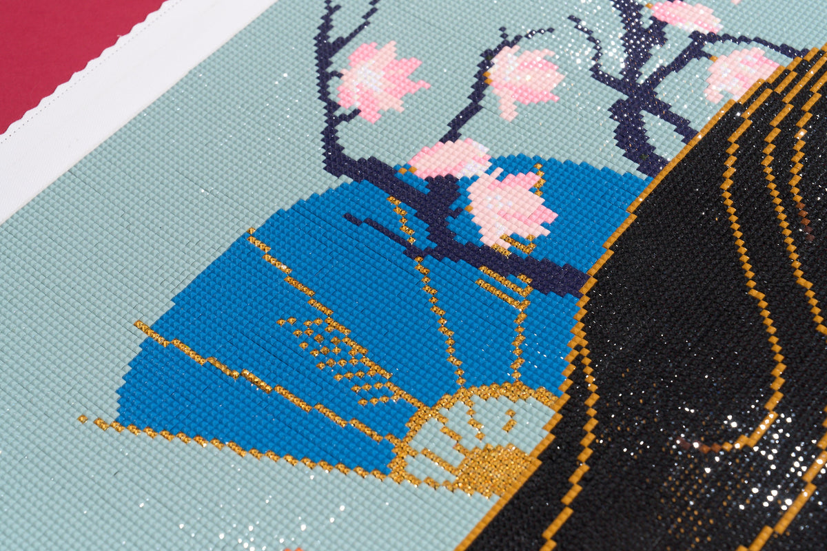 Diamond Painting Heart of a Warrior 21" x 21" (53cm x 53cm) / Square with 21 Colors including 1 AB and 1 Electro Diamond and 2 Fairy Dust Diamonds / 45,369