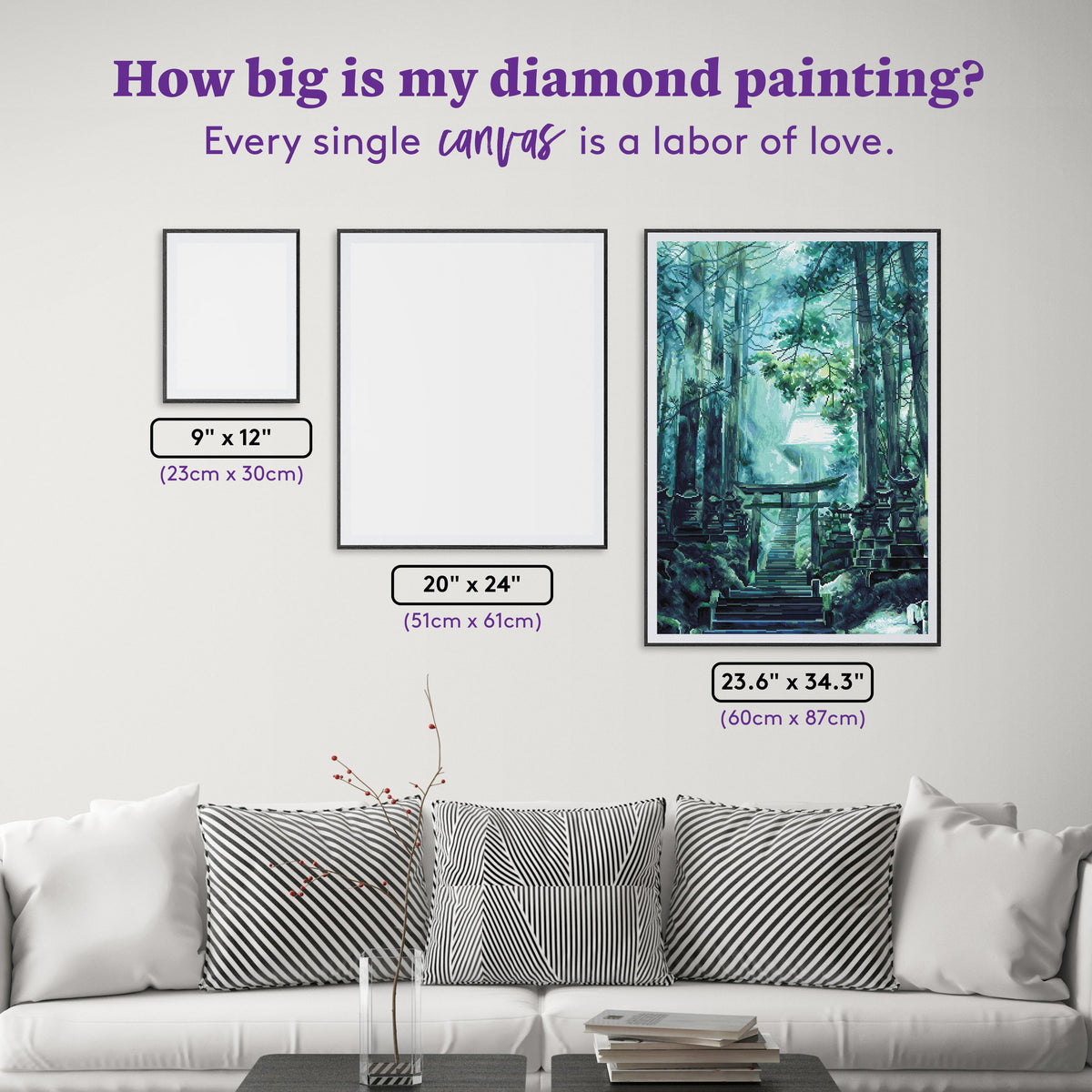 Diamond Painting Heaven's Gate 23.6" x 34.3" (60cm x 87cm) / Square with 52 Colors including 2 ABs and 2 Fairy Dust Diamonds / 84,109
