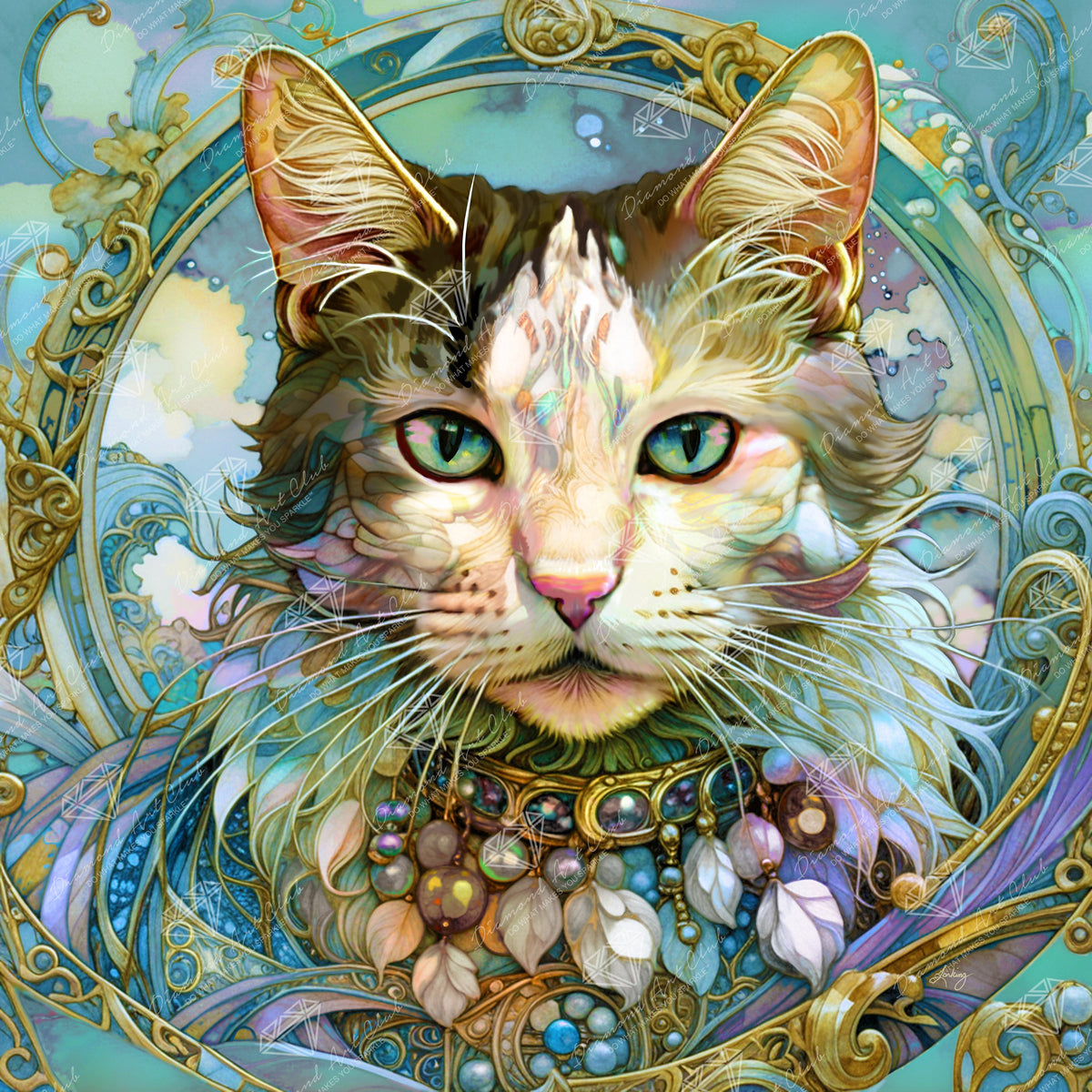 Diamond Painting Heavenly Gems 25.6" x 25.6" (65cm x 65cm) / Square With 55 Colors Including 2 ABs and 2 Fairy Dust Diamonds / 68,121