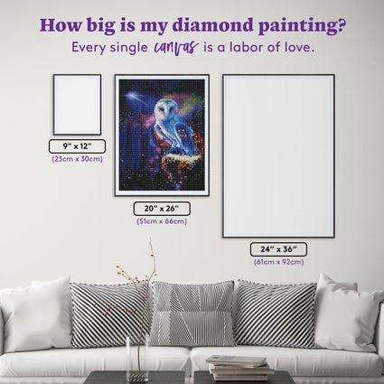 Diamond Painting Heavens Whisper 20" x 26″ (51cm x 66cm) / Round With 60 Colors Including 4 ABs / 42,534