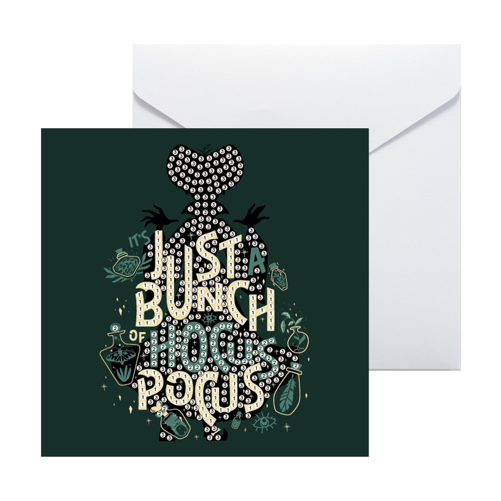 Diamond Painting Hocus Pocus™ DIY Cards (3-Pack) 6" x 6" (15cm x 15cm) / Round with 8 Colors including 1 Fairy Dust Diamond / 1,277