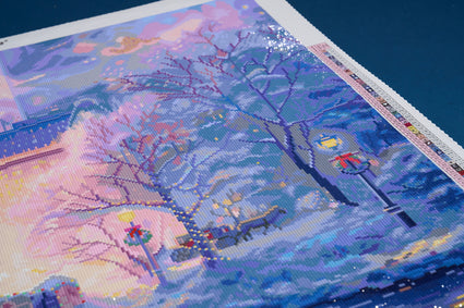 Diamond Painting Holiday at Central Park 34.3" x 27.6" (86.9cm x 69.9cm) / Square With 80 Colors Including 2 ABs and 1 Iridescent Diamond and 3 Fairy Dust Diamonds / 98,069