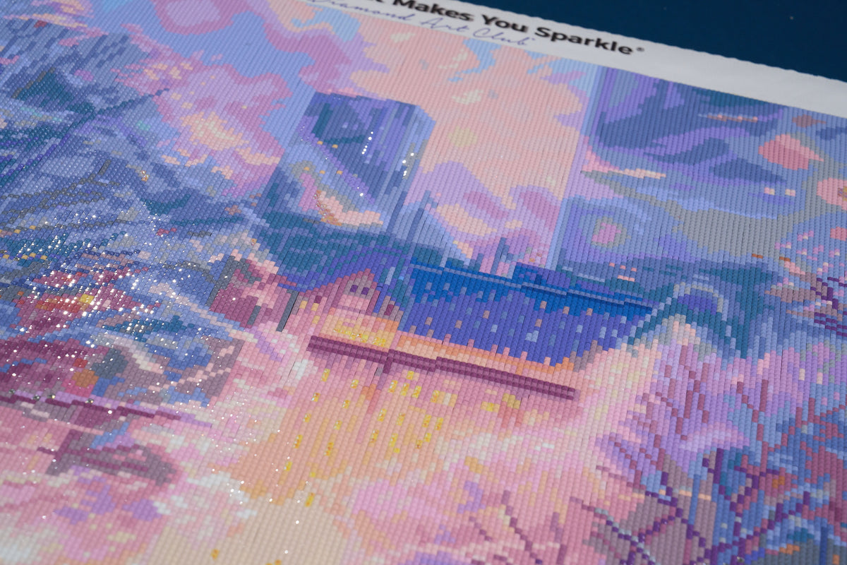 Diamond Painting Holiday at Central Park 34.3" x 27.6" (86.9cm x 69.9cm) / Square With 80 Colors Including 2 ABs and 1 Iridescent Diamond and 3 Fairy Dust Diamonds / 98,069