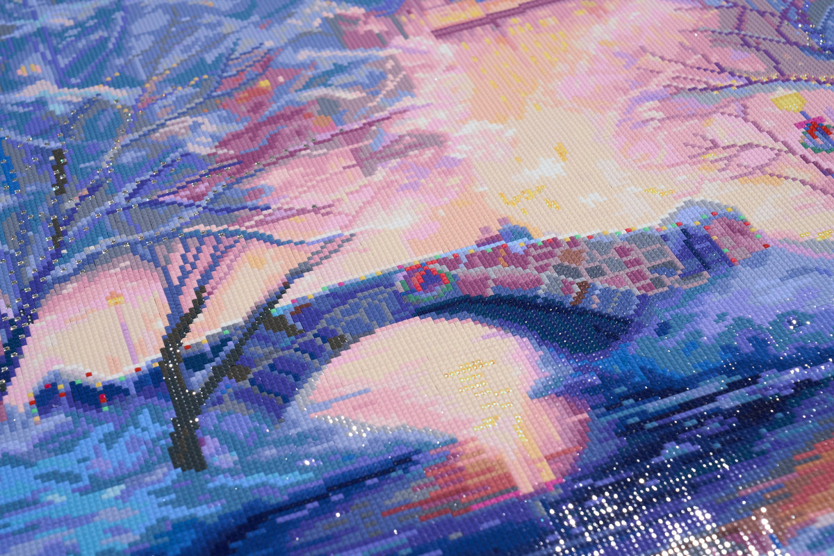 Diamond Painting Holiday at Central Park 34.3" x 27.6" (86.9cm x 69.9cm) / Square With 80 Colors Including 2 ABs and 1 Iridescent Diamond and 3 Fairy Dust Diamonds / 98,069