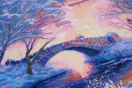Diamond Painting Holiday at Central Park 34.3" x 27.6" (86.9cm x 69.9cm) / Square With 80 Colors Including 2 ABs and 1 Iridescent Diamond and 3 Fairy Dust Diamonds / 98,069