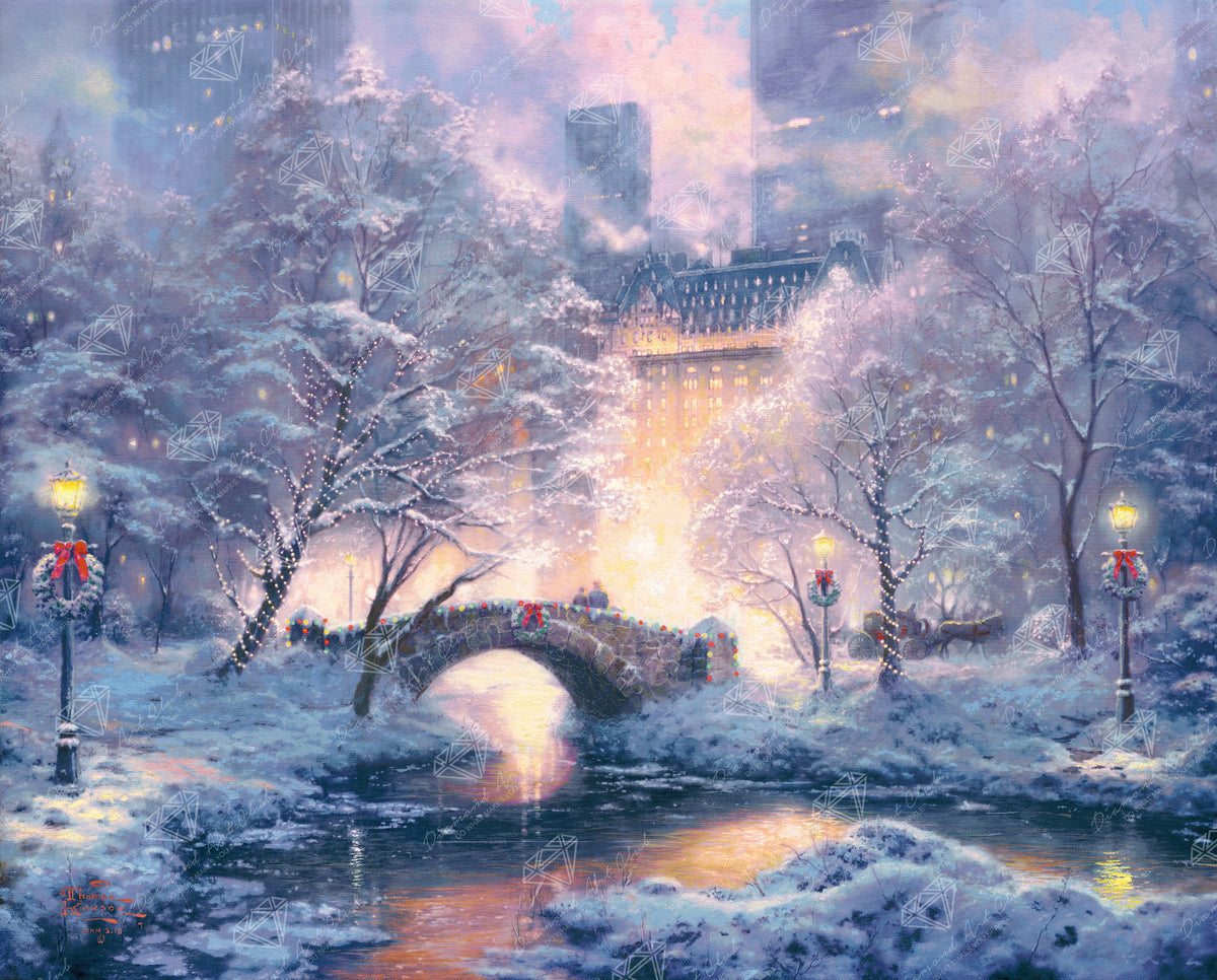 Diamond Painting Holiday at Central Park 34.3" x 27.6" (86.9cm x 69.9cm) / Square With 80 Colors Including 2 ABs and 1 Iridescent Diamond and 3 Fairy Dust Diamonds / 98,069