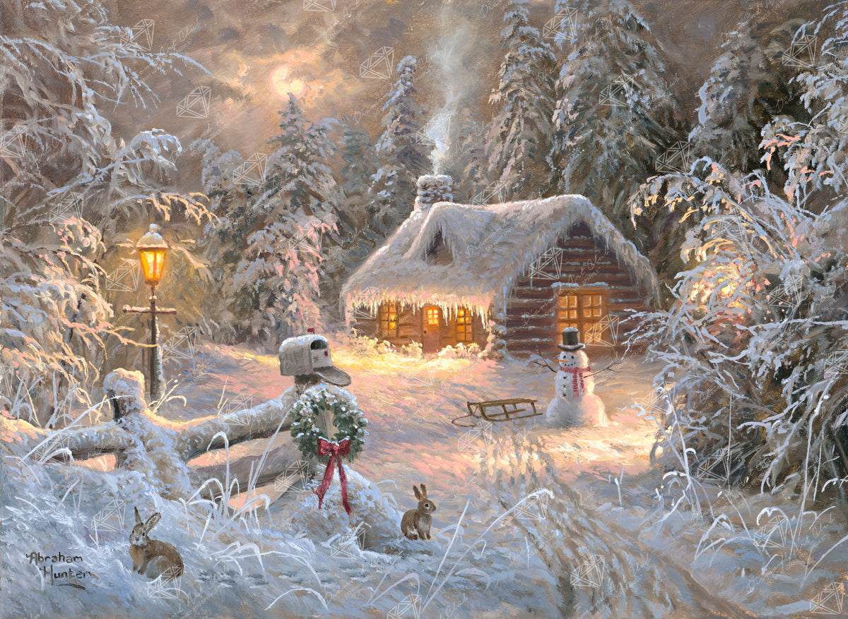 Diamond Painting Holiday Home 35" x 25.6" (88.9cm x 65cm) / Square with 61 Colors including 2 ABs and 2 Fairy Dust Diamonds / 93,177