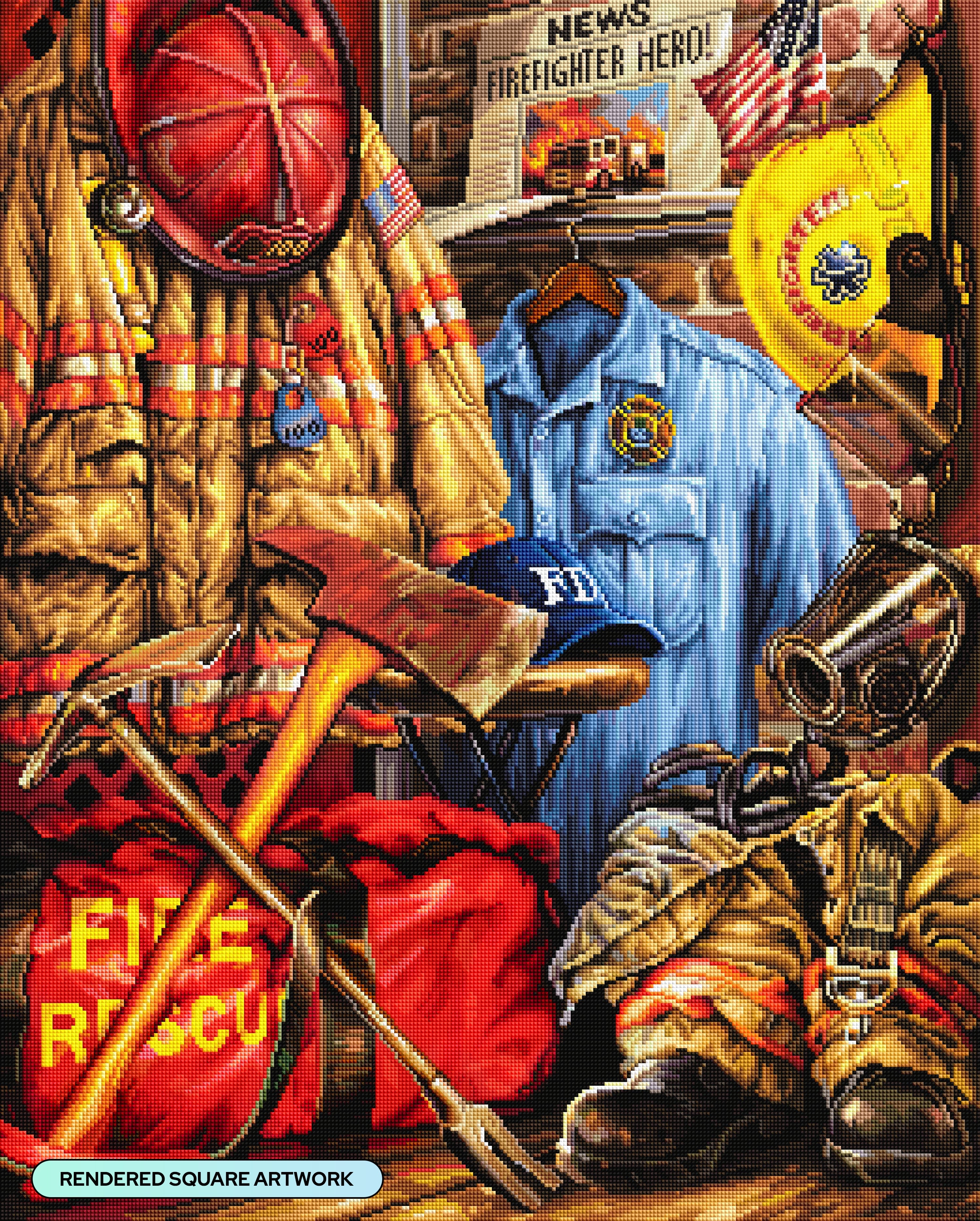ダイヤモンドアートクラブ　townHero-Firefighter Hometown Hero - Firefighter – Diamond Art Club