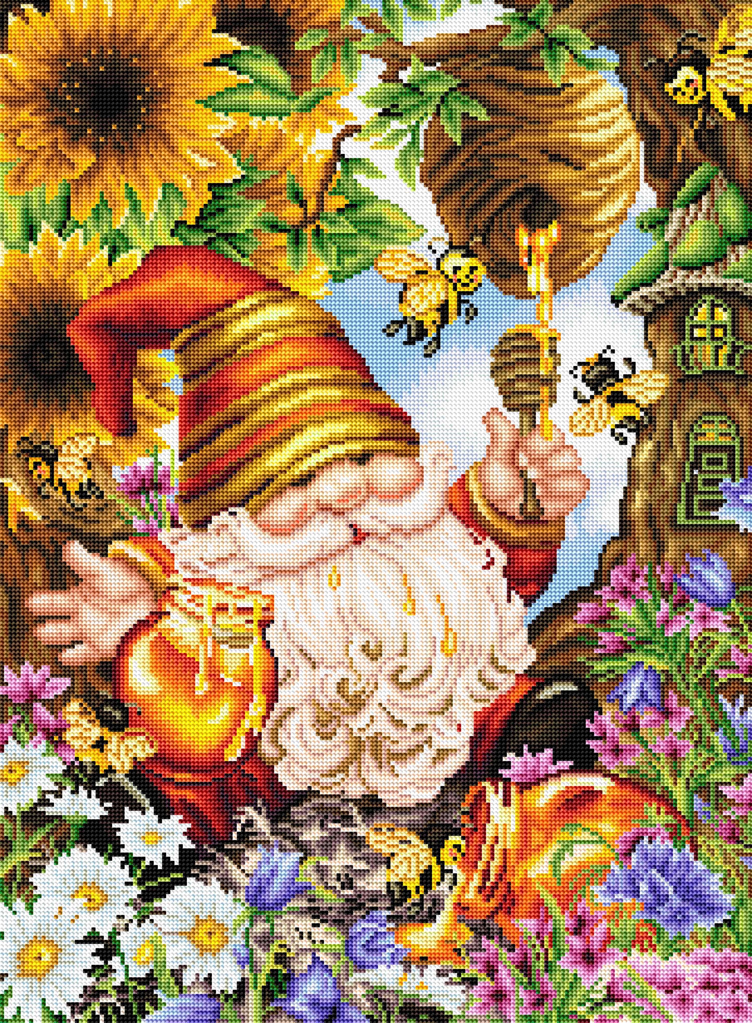 Honeybee Gnome Diamond Painting Kit – Diamond Art Club