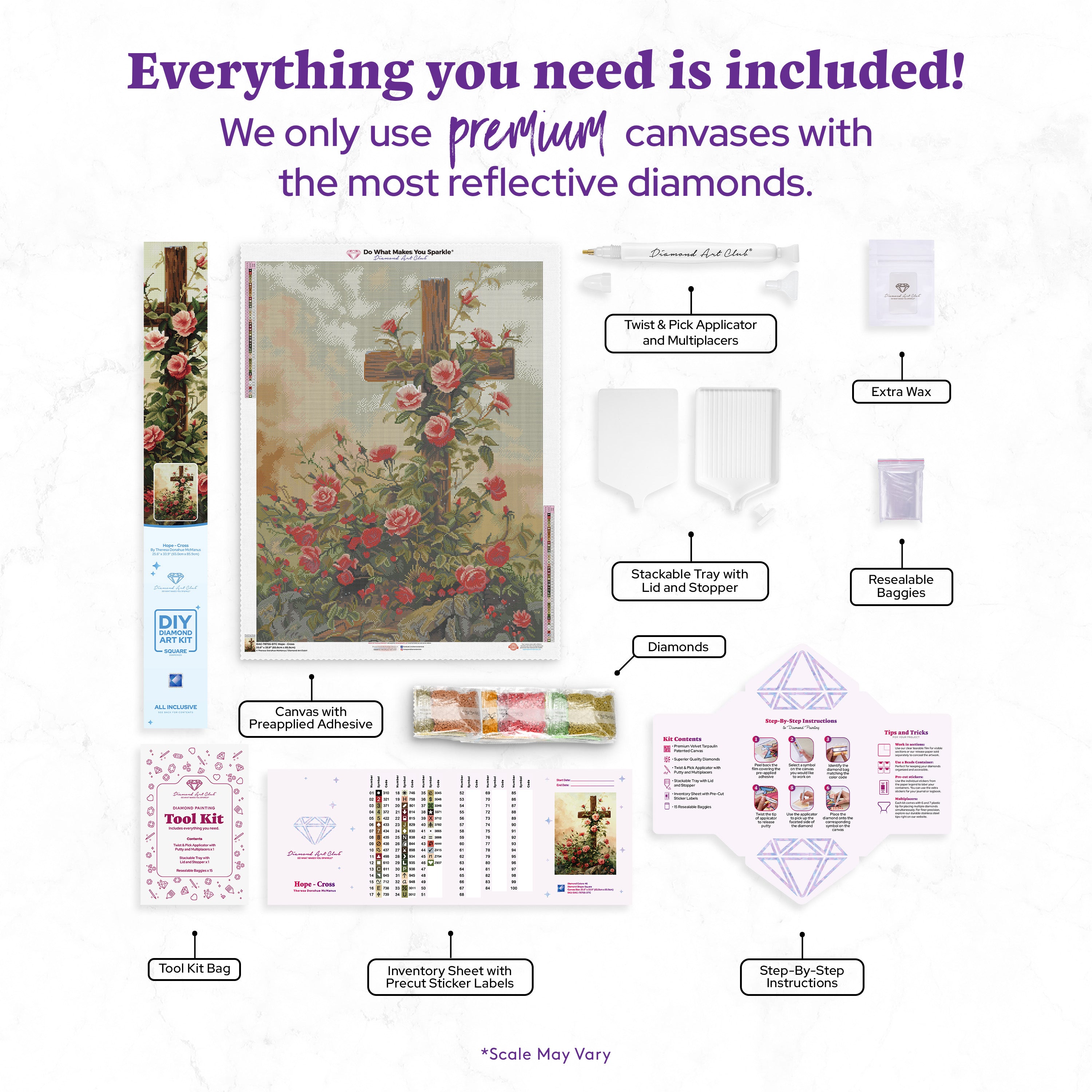 希望 - 十字架 ダイヤモンドペインティングキット – Diamond Art Club