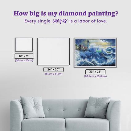 Diamond Painting Hope for the Future 33" x 22" (83.7cm x 55.8cm) / Square with 87 Colors including 1 AB and 5 Fairy Dust Diamonds / 75,264